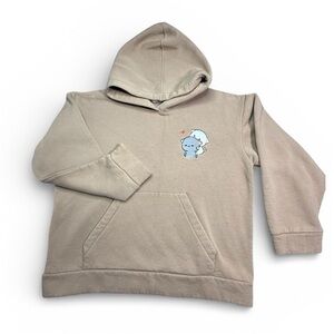 Naiznanku Beige Cat Graphic Hoodie Size M Good Condition
